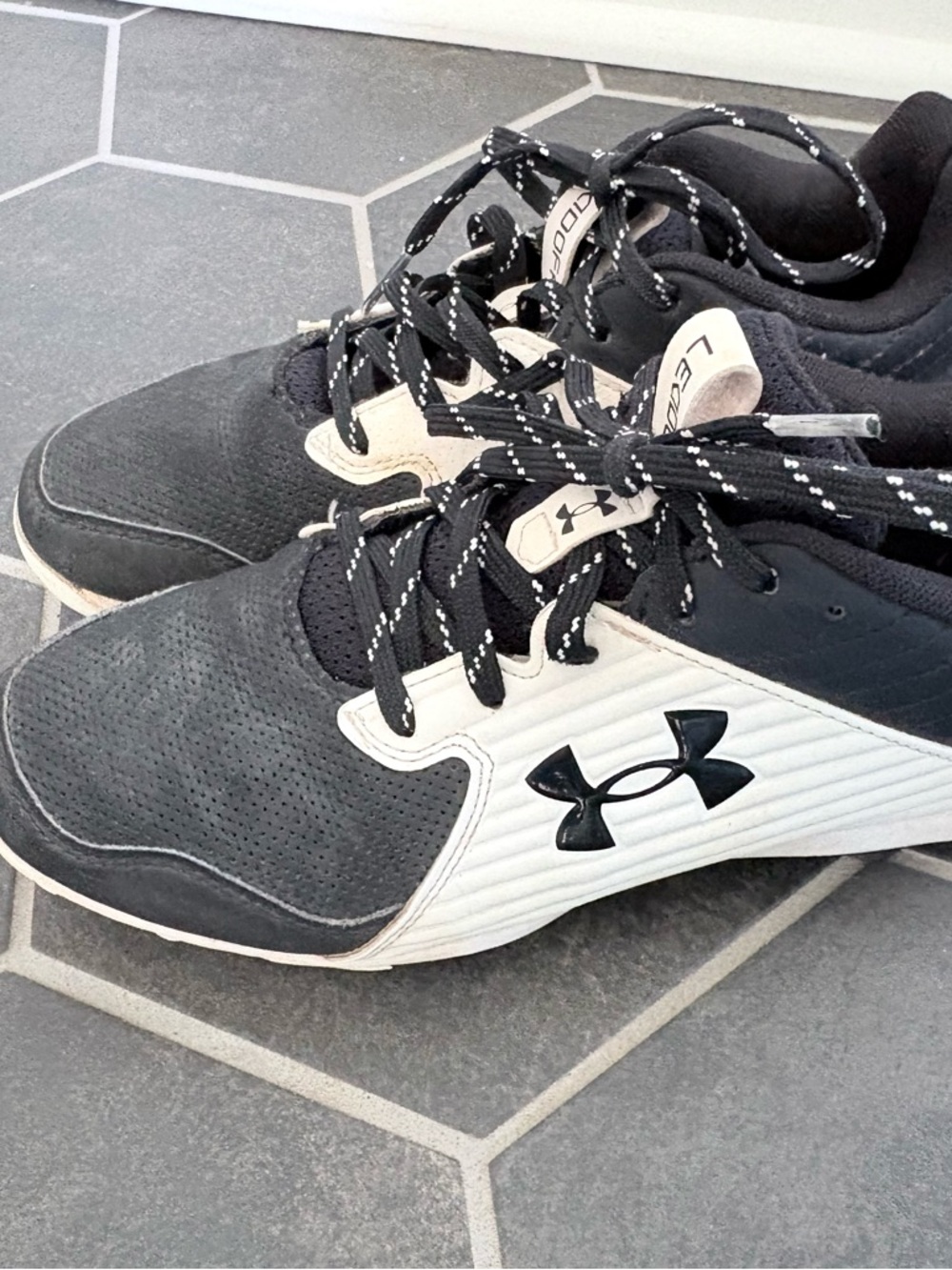 Under Armour Black and White Baseball Cleats
